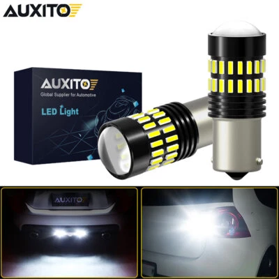 AUXITO 1156 7506 LED Blanco 6000K Respaldo Inverso Señal de Giro Bombillas de Luz de Estacionamiento Foto 1 de 4