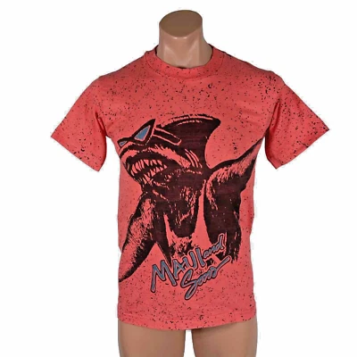 Vintage Maui and Sons Shirt Youth XL Coral Made USA Sharkman Single Stitch Surf - Image 1 of 4