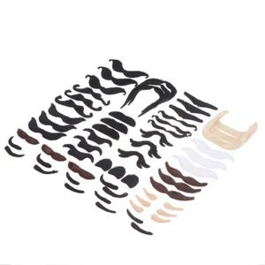 48pcs Funny Costume Mustache Pirate Halloween Fake Beard Whisker Party Supplies - Imagen 1 de 12