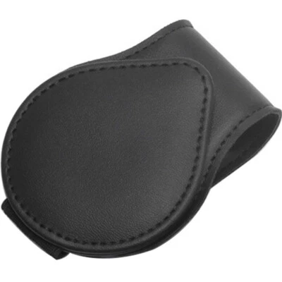 Car Sun Visor Glasses Sunglasses Card Ticket Holder Clip Leather Auto Accessorie - Image 1 of 4