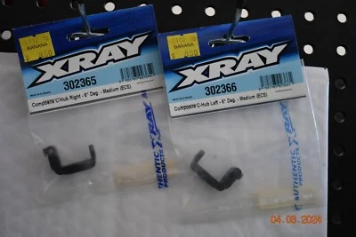 Xray RC part #302365 and #302366 - Composite C-Hub Right/Left - 6° deg Med (ECS) - Image 1 of 4