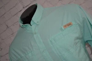 46916-a Columbia PFG Camisa de Pesca Rendimiento Azul Poliéster Talla Grande Para Hombre - Imagen 1 de 11