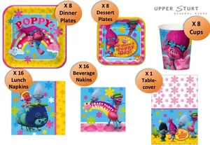 Trolls Value Party Pack Plates Cups Napkins 57 Piece 8 Person Party Supplies - Imagen 1 de 7
