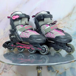 Schwinn Mädchen L ABEC-5 Inline Skates Rollschuhe verstellbare Passform 5-8 rosa grau - Bild 1 von 11