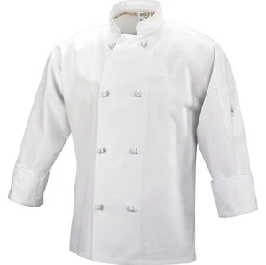 Mercer Culinary Chef Jacket White Unisex Trad Buttons Aug Escoffier Size 2X NEW - Picture 1 of 8