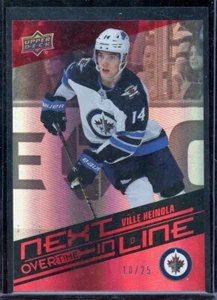 2019-20 Upper Deck Overtime Next In Line Red Rainbow #NL13 Ville Heinola 10/25 - Picture 1 of 2