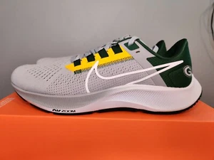 Nike Air Zoom Pegasus 38 Men's 8.5 Green Bay Packers Wolf Grey White DJ0844-001 - Picture 1 of 9
