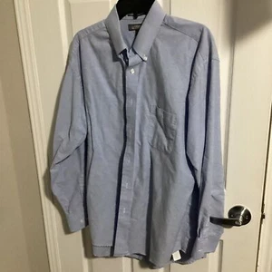 Camicia Oxford Croft and Barrow uomo 17,5 blu 34/35 manica lunga con bottoni - Foto 1 di 1