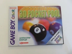 NOTICE MODE D'EMPLOI GAME BOY COLOR  3D POCKET POOL EUR - Picture 1 of 2