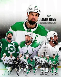 Jamie Benn 1000 Career Games Collage Dallas Stars 8x10 NHL Photo - Picture 1 of 1