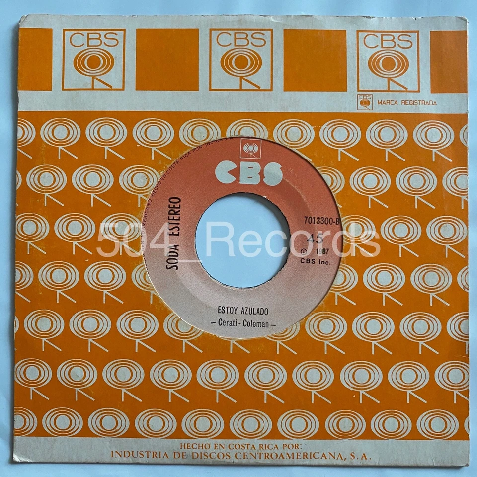 SODA STEREO • Cuando pase el temblor • RARE 45 • COSTA RICA PRESS 1987 - Image 1 of 2