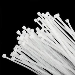 100 Pezzi Fascette per Cavi 12" Fascette per Cavi in Nylon Resistente con 50 libbre Bianco - Foto 1 di 12
