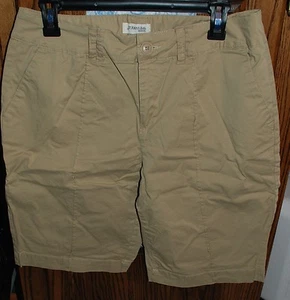 12 NWOT St John's Bay Khaki Shorts 10" Inseam - Picture 1 of 5