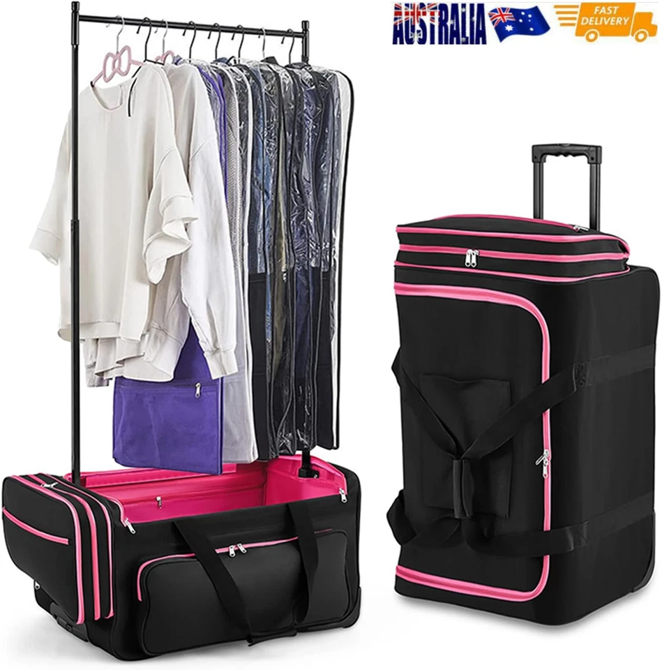 24inch Dance Bag Suitcase Garment Rack Duffel Rolling Luggage Upright Storage - image 1 of 4