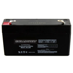 Exell 6V 1.3AH GE Simon XT ALARM REPLACEMENT BATTERY 6 Volt 1.3 Amps - Picture 1 of 5