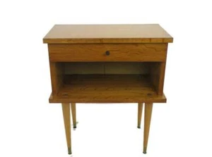 Table de chevet vintage milieu du siècle style moderne danois table d'appoint moderniste époque funky - Photo 1 sur 9