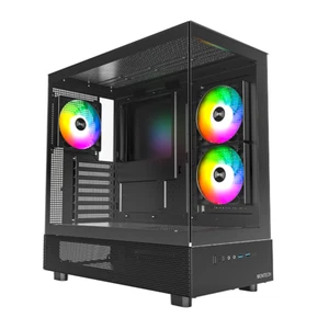MONTECH XR XR-B ATX Mid-Tower PC Gaming Case Black - Afbeelding 1 van 6