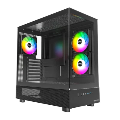 MONTECH XR XR-B ATX Mid-Tower PC Gaming Case Black - Image 1 of 4