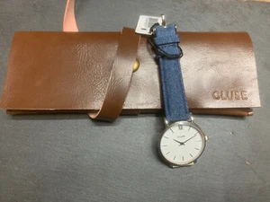 Orologio Donna Cluse con Cassa tonda da 33mm e cinturino in tessuto Jeans - Imagen 1 de 4