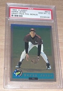 1992 Classic Draft Pick Foil Bonus DEREK JETER ROOKIE RC LOW POP PSA 10 GEM MINT