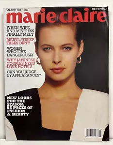 Marie Claire March 1991 Carole Bouquet UK Vintage fashion & Beauty Magazine - Picture 1 of 2