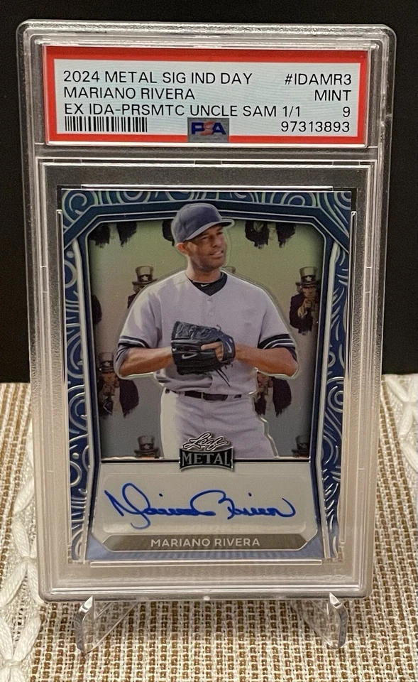 Hoja 2024 Día de la Independencia Yankees Mariano Rivera Auto Azul Tío Sam 1/1 Foto 1 de 1