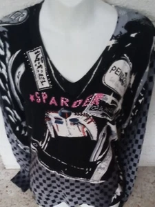 NASCAR Racing Sweater Pennzoil Rhinestones Women's sz M IDI by Matthew - Picture 1 of 7