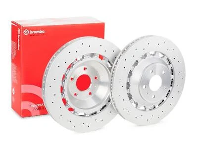 FOR AUDI RS3 8V 2015- 2 FRONT BREMBO DRILLED BRAKE DISCS PAIR 8V0615301S 370mm - Image 1 of 4