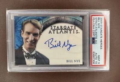 Bill Nye 2009 Stargate Heroes - Stargate Atlantis Autos - Population 1 - PSA 9 - Image 1 of 2