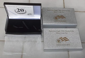 AMERICAN EAGLE 20th ANNIVERSARY SILVER COIN SET - BOX ONLY NO COINS --- UKVB - Picture 1 of 1