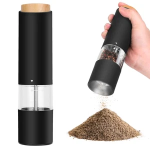 2Pcs Electric Salt & Pepper Grinder Set Battery Powered Mills Adjustable Coarsen - Picture 1 of 11