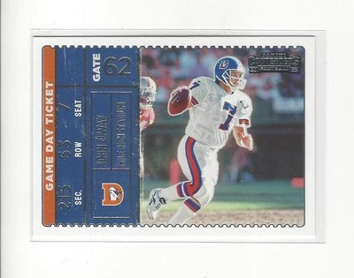 2022 Panini Contenders Game Day Ticket #1 John Elway Broncos - Image 1 of 2