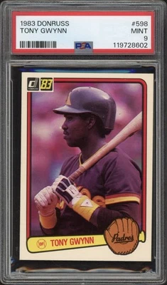 Donruss Tony Gwynn Rookie RC 1983 #598 PSA 9 como nuevo patio San Diego Padres  Foto 1 de 2