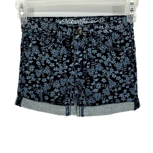 Corto de mezclilla tejido flexible Eddie Bauer para niñas sombra floral mediano índigo talla 4 - Imagen 1 de 8
