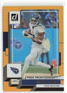 2022 Donruss Premium Press Proof Robert Woods Tennessee Titans #12 - Picture 1 of 2