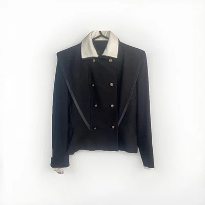 Blazer de lana Nipon Couture vintage talla 6 negro Bonwit Teller  Foto 1 de 4