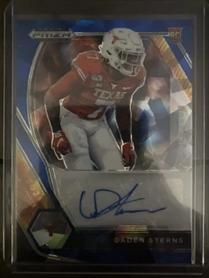 2021 Prizm Draft Caden Sterns Blue Cracked Ice Prizm /149 Auto Rookie Card RC - Image 1 of 2