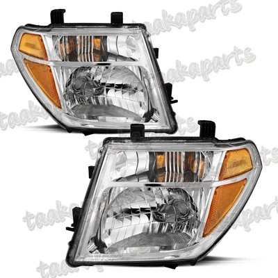 Faros diestros para Nissan Frontier 2005-2008 05-07 Pathfinder cromados sin bombillas Foto 1 de 4
