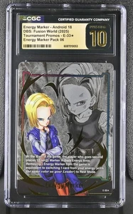 Dragon Ball Fusion Android 18 Gold Energy Marker E-33 Promo CGC PRISTINE 10 - Bild 1 von 2