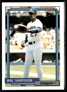 Mike Sharperson 1992 Topps Baseball Card #627 Los Angeles Dodgers - Picture 1 of 2
