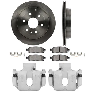 For 2008-2017 BUICK ENCLAVE Rear Pair Brake Calipers Rotors and Ceramic Pads - Foto 1 di 9