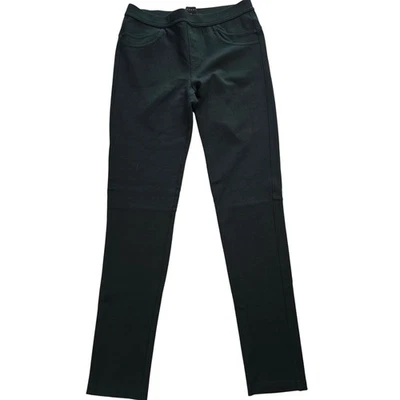 Sanctuary Runway Leggings SP Green Black Pinstripe Mid Rise Stretch Pants - Image 1 of 4