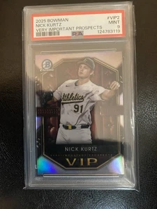 Nick Kurtz 2025 Bowman Very Important Prospects #VIP2 PSA 9 Oakland A’s - Bild 1 von 2