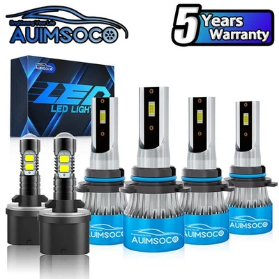 Para Chevrolet Silverado 2500 1999-2002 6x Faros LED + Kit Bombillas Antiniebla Lámpara Foto 1 de 4