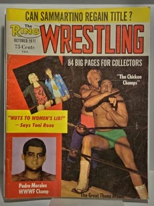 The Ring Wrestling Magazine - October 1971 WWF The Great Thong Match Champ Pedro - Imagen 1 de 2