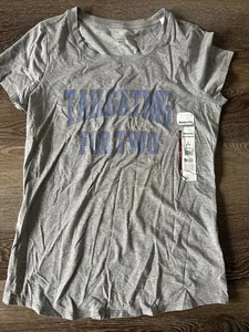 Time and Tru Umstands-T-Shirt "Tailgaiting For Two" grau Damen Small 4-6 - Bild 1 von 4