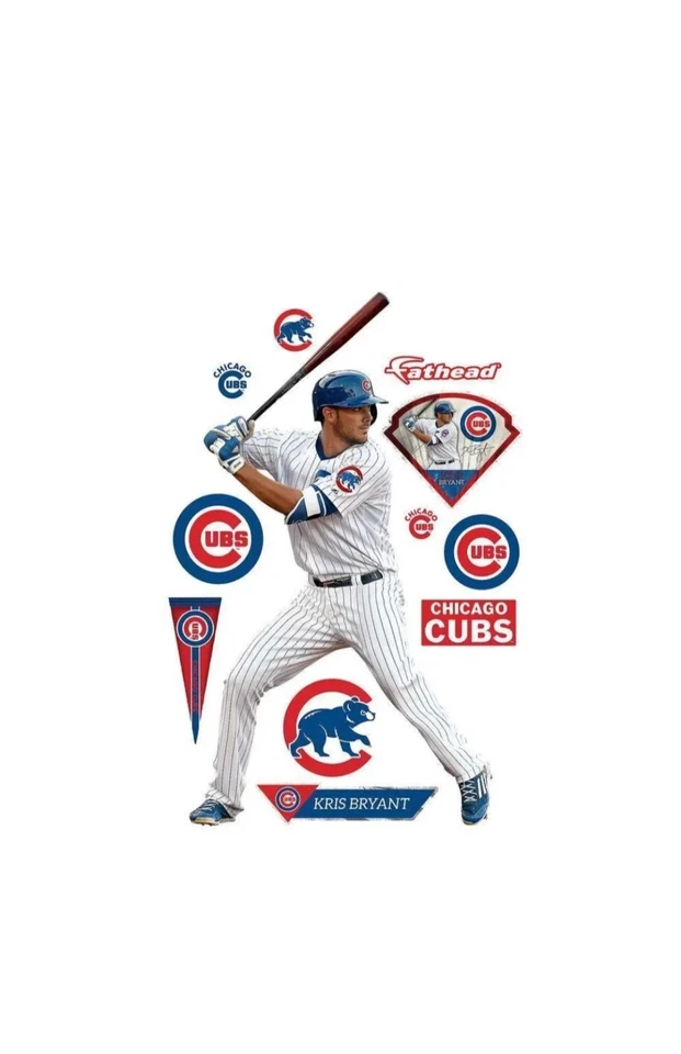 Новая настенная графическая наклейка KRIS BRYANT FATHEAD MLB В НАТУРАЛЬНУЮ ВЕЛИЧИНУ CHICAGO CUBS - Изображение 1 из 1