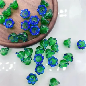 50 piezas Pétalos Cuentas de Murano Colgante Dije Cuentas de Vidrio Pulsera Hágalo Usted Mismo Fabricación de Joyas - Imagen 1 de 39