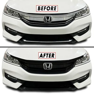 Superposición cromada eliminación apagón para Honda Accord 2016-17 sedán borde parrilla delantera - Imagen 1 de 6