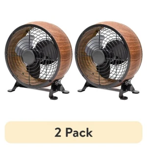 (2 Pack) Better Homes & Gardens Retro 5 in Drum Fan -Adjustable Tilt -USB-C Plug - Picture 1 of 12